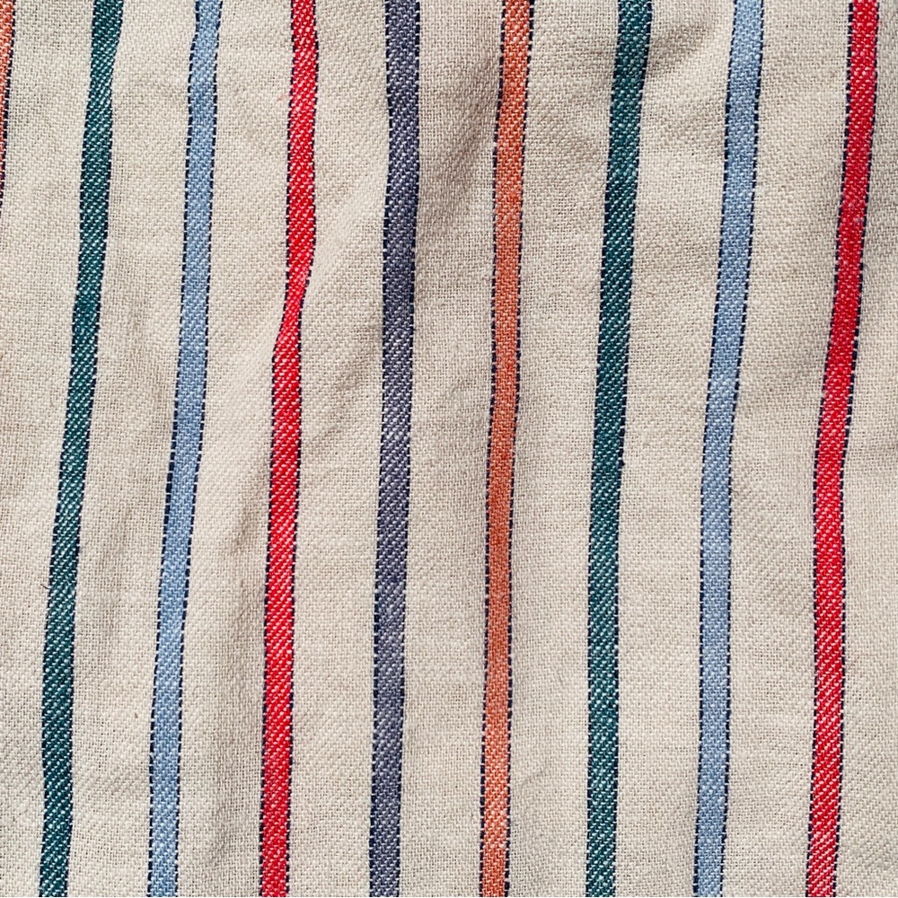 NWT Madewell Rainbow Stripe Shorts S Pull On Drawstring Cotton Linen - Picture 6 of 11